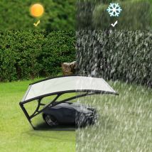 Hofuton Abri pour Tondeuse Auvent pour Tondeuse à Gazon Toit de Garage pour Robot Tondeuse 100 78 50cm Transparent