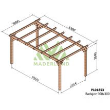 Cochera de Madera Badajoz (Maderland) - 500 x 300 cm
