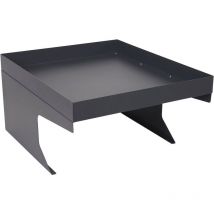 Garaje para robot cortacésped con jardinera HHG-786, cobertizo de techo para cortacésped, metal 37x60x70cm, antracita