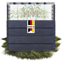 GARANTIA ERGO QUADRO TurboPlus L 80 Hochbeet Wood, inkl. FLORA Wassersparsystem