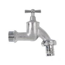 Garantia - Robinet en laiton 3/4' avec embout cannelé chrome