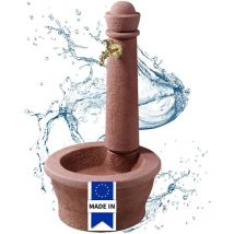 Roma Steinbrunnen redstone inkl. Nostalgie-Auslaufhahn - Garantia