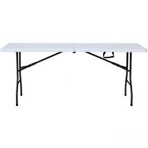 Garbar - easy Table Pliante Rectangulaire Intérieur, Extérieur 243x76 Blanc