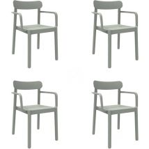 garbar ELBA Fauteuil Intérieur, Extérieur Set 4 Gris Verdâtre