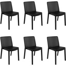Fresh Chaise Intérieur, Extérieur Set 6 Noir - Garbar