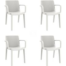 Fresh Fauteuil Intérieur, Extérieur Set 4 Blanc - Garbar