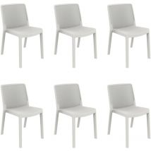 Fresh Chaise Intérieur, Extérieur Set 6 Blanc - Garbar