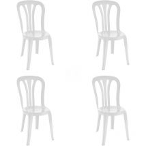 Garbar - garrotxa Chaise Intérieur, Extérieur Set 4 Blanc