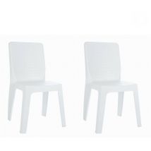 Garbar - iris Chaise Intérieur, Extérieur Set 2 Blanc