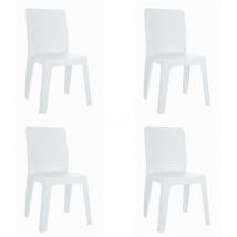 Garbar - iris Chaise Intérieur, Extérieur Set 4 Blanc