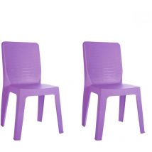 Garbar - iris Chaise Intérieur, Extérieur Set 2 Violette
