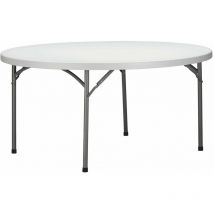 Garbar - mozart Table Ronde Pliante Intérieure, Extérieure Ø200 Gris