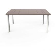 Garbar - noa Table Rectangulaire Intérieur, Extérieur 160x90 Pied Blanc - Tableau Sable