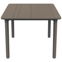 Garbar - noa Table Carrée Intérieure, Extérieure 90x90 Pied Chocolat - Tableau Chocolat
