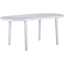 Garbar - Olot Table Ovale Extérieur 180x90 Blanc