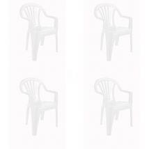Pals Fauteuil Intérieur, Extérieur Set 4 Blanc - Garbar