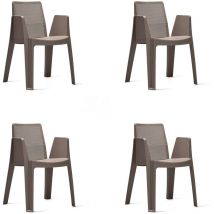 Play Fauteuil Intérieur, Extérieur Set 4 Chocolat - Garbar