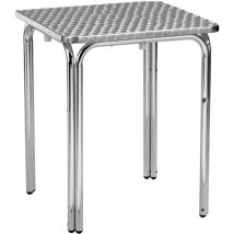 garbar RAYA Table Carrée Intérieure, Extérieure 60x60 Gris Inox