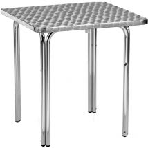Garbar - raya Table Carrée Intérieure, Extérieure 70x70 Gris Inox