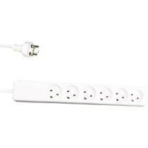 Multiprise Garbot Plast À 6 Prises, 3 M, Blanche, 24155124-3ee