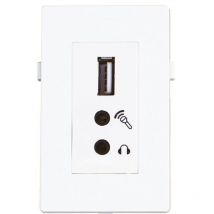 Garbot USB 2.0 + 2x Mini-Buchse Weiß 20cm Modul, BN4900-USB A+2XJ