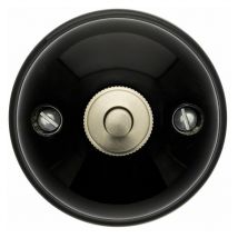 Garby - Bouton Poussoir Porcelaine Noire 10A-250V Réf. 30310273 Fontini