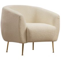 Sessel mit runden Bouclé-Loops in Creme garcia