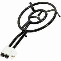 Garcima 20500 Paellero Gas Butano 500 mm, Carbonio, Negro