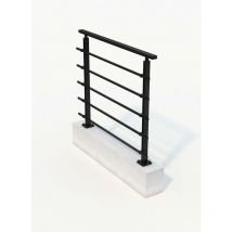 Levigne - Garde Corps Aluminium - Kit Départ Quadrum Longueur Noir Brillant 120 Cm