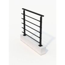 Levigne - Garde Corps Aluminium - Kit Départ Quadrum Longueur Noir Brillant 120 Cm