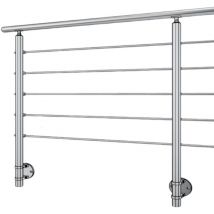 Metalenstock - Garde corps inox 304 en kit à 5 barres à l'anglaise longueur 6 m