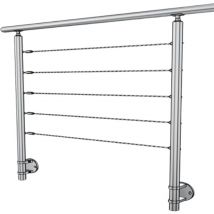 Metalenstock - Garde corps inox 304 en kit à 5 câbles à l'anglaise longueur 1,2 m