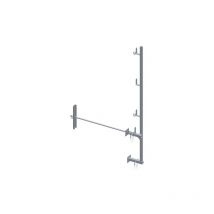 Dimos - Garde-corps universel avec traversée pour mur de 75cm h 1,5m 1200 mm