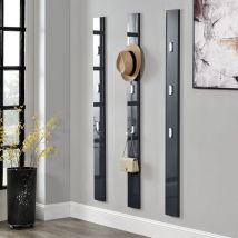 [en.casa] - Garde-robe 170cm gris crochets de vêtement mural panneau mural