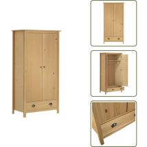 Vidaxl - Garde-robe à 2 portes Hill 89x50x170 cm Bois de pin solide - Garderobe - Armoire - Meuble De Rangement - Dressing - Commode
