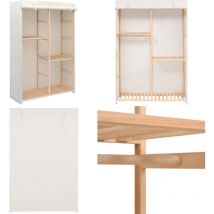 Vidaxl - Garde-robe à 3 niveaux 110 x 40 x 170 cm - Armoire Blanche - Armoire Rangements - Meuble Rangement - Dressing - Placard - Home & Living
