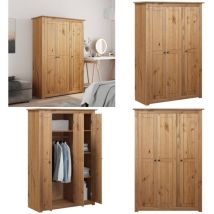 Vidaxl - Garde-robe à 3 portes 118x50x171,5 cm Pin Assortiment Panama - Armoire - Placard - Dressing - Rangement - Mobilier - Home & Living