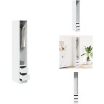 Vidaxl - Garde-robe Blanc 30x50x200 cm Bois d'ingénierie - Garde-robe - Garde-robes - Armoire De Rangement - Placard
