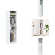 Vidaxl - Garde-robe Blanc 50x50x200 cm Bois d'ingénierie - Garde-robe - Garde-robes - Armoire De Rangement - Placard