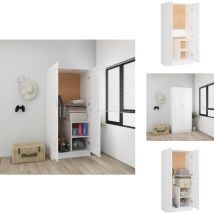 Vidaxl - Garde-robe Blanc 82,5x51,5x180 cm Aggloméré - Armoire Blanche - Meuble Rangement - Dressing Compact - Commode - Placard