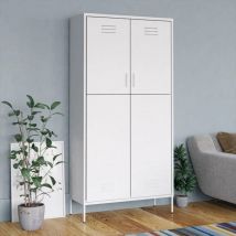 Torana - Garde-robe Blanc 90x50x180 cm Acier