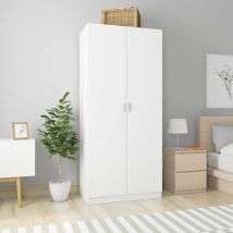 Garde-robe Blanc 90x52x200 cm Bois d'Äôingénierie
