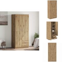 Vidaxl - Garde-robe chêne artisanal 80x52x180 cm bois d'ingénierie - Garde-robe - Garde-robes - Armoire De Rangement - Placard