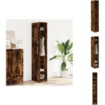 Vidaxl - Garde-robe chêne fumé 30x50x200 cm bois d'ingénierie - Garde-robe - Garde-robes - Armoire De Rangement - Placard
