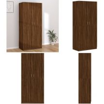 Garde-robe Chêne marron 90x52x200 cm Bois d'ingénierie - Garderobe - Meuble De Rangement - Armoire - Placard - Dressing - Home & Living