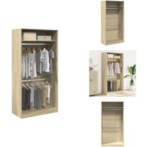 Vidaxl - Garde-robe Chêne sonoma 100x50x200 cm Aggloméré - Garde-robe - Garde-robes - Armoire De Rangement - Placard