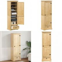 Vidaxl - Garde-robe Corona 55x38x170 cm bois de pin massif - Meuble De Rangement - Armoire - Placard - Dressing - Bois De Pin - Home & Living