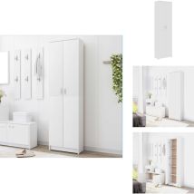 Garde-robe de couloir Blanc 55x25x189 cm Bois d'ingénierie - Garderobe - Placard - Meuble Rangement - Dressing - Armoire Entrée