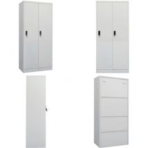 Vidaxl - Garde-robe Gris clair 80x50x180 cm Acier - Armoire - Meuble Rangement - Dressing - Placard - Acier - Home & Living