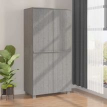 Garde-robe Moderne,armoire De Rangement Penderie,armoire De Vêtements Hamar Gris Clair 89x50x180 Cm Bois Massif De Pin -bonnevie91771